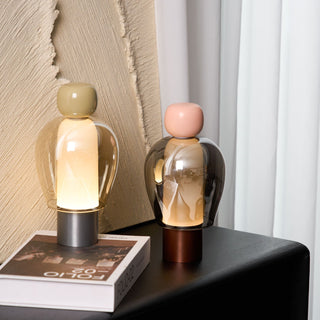 Nara Lampe de Table Artistique en Verre