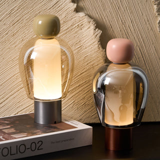 Nara Lampe de Table Artistique en Verre