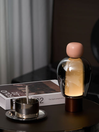 Nara Lampe de Table Artistique en Verre