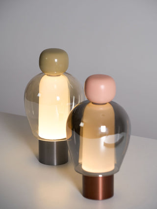 Nara Lampe de Table Artistique en Verre