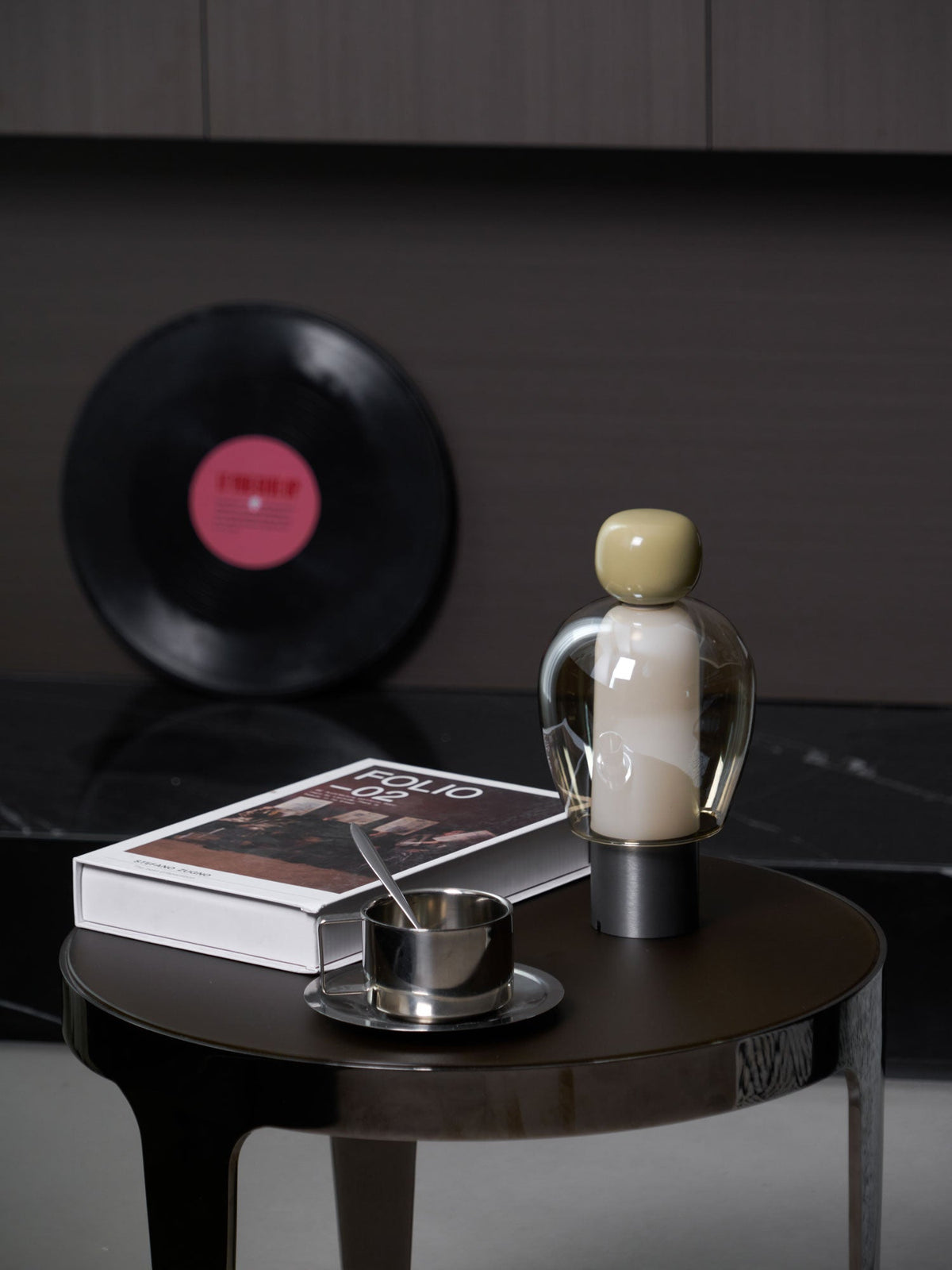 Nara Lampe de Table Artistique en Verre