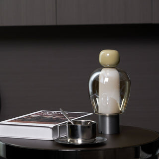 Nara Lampe de Table Artistique en Verre