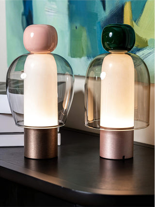 Nara Lampe de Table Artistique en Verre
