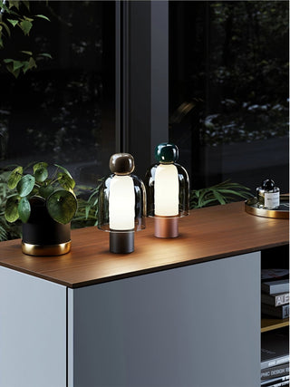 Nara Lampe de Table Artistique en Verre