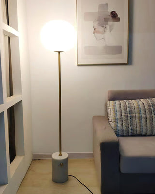 Iloryra Lampadaire en Travertin à Base Colonnaire