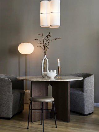 Iloryra Lampadaire en Travertin à Base Colonnaire
