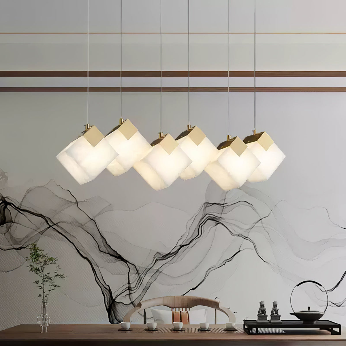 Vevariel Suspension Linéaire en Albâtre