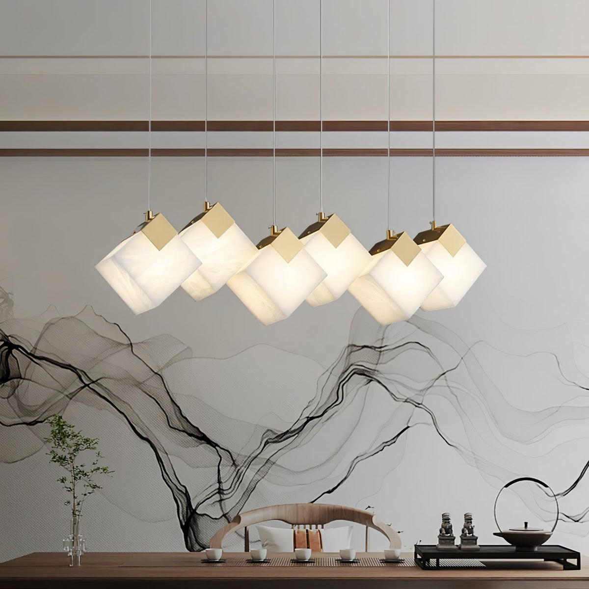 Vevariel Suspension Linéaire en Albâtre