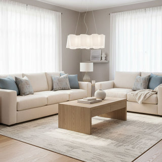 Luminara Glass Chandelier-Neutral Decor