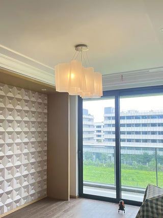 Luminara Glass Chandelier-Neutral Decor