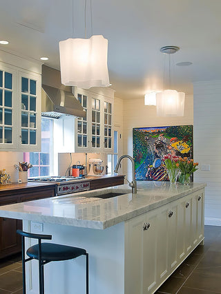 Luminara Glass Chandelier-Neutral Decor