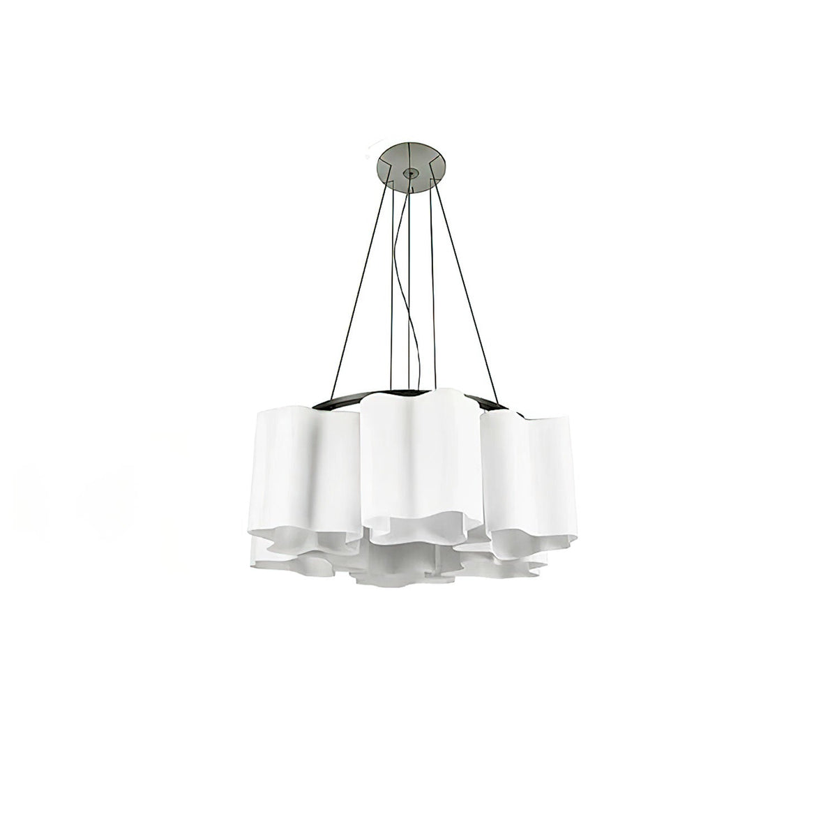Luminara Glass Chandelier-Neutral Decor
