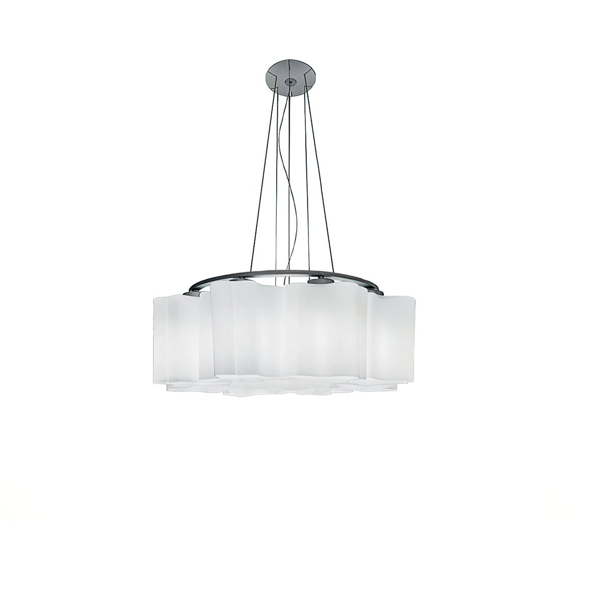 Luminara Glass Chandelier-Neutral Decor
