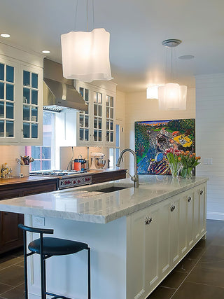 Luminara Glass Chandelier-Neutral Decor