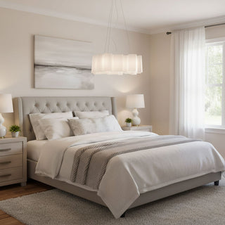 Luminara Glass Chandelier-Neutral Decor