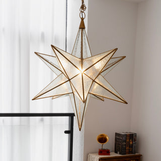 Sotr Lustre Étoile en Verre Élégante