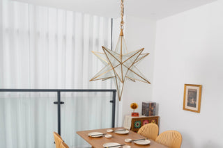 Sotr Lustre Étoile en Verre Élégante