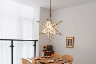 Sotr Lustre Étoile en Verre Élégante