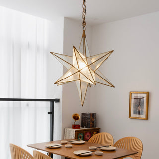 Sotr Lustre Étoile en Verre Élégante