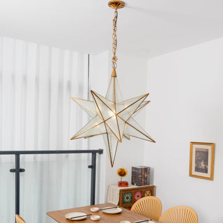 Sotr Lustre Étoile en Verre Élégante