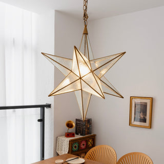 Sotr Lustre Étoile en Verre Élégante