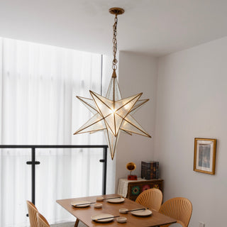 Sotr Lustre Étoile en Verre Élégante
