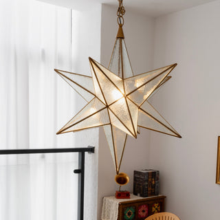Sotr Lustre Étoile en Verre Élégante