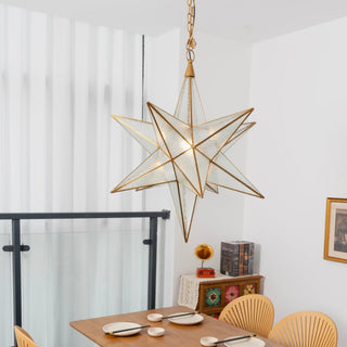 Sotr Lustre Étoile en Verre Élégante