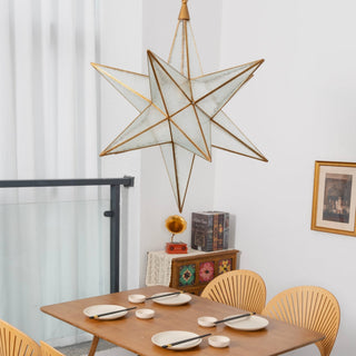 Sotr Lustre Étoile en Verre Élégante