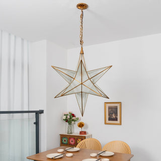 Sotr Lustre Étoile en Verre Élégante