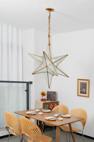 Sotr Lustre Étoile en Verre Élégante