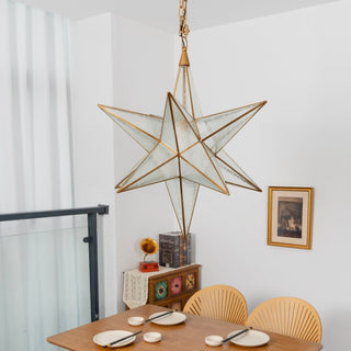 Sotr Lustre Étoile en Verre Élégante