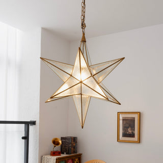 Sotr Lustre Étoile en Verre Élégante