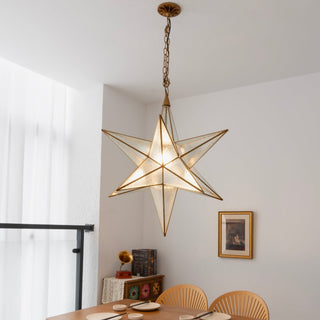 Sotr Lustre Étoile en Verre Élégante