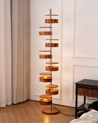 Lynix Lampadaire en Bois