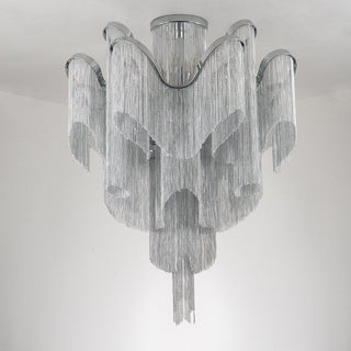 Luminous Cascade Chain Ceiling Light-Neutral Decor
