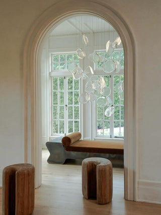 Luminous Glass Petals Pendant Lamp-Neutral Decor