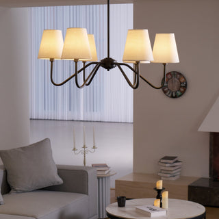 Aurvarira Lustre Classique Noir en Tissu Lumos