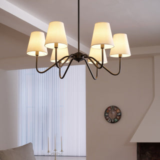 Aurvarira Lustre Classique Noir en Tissu Lumos