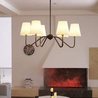 Aurvarira Lustre Classique Noir en Tissu Lumos