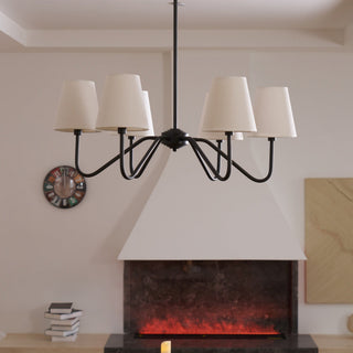 Aurvarira Lustre Classique Noir en Tissu Lumos