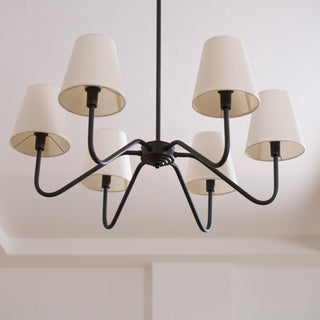 Aurvarira Lustre Classique Noir en Tissu Lumos