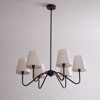 Aurvarira Lustre Classique Noir en Tissu Lumos