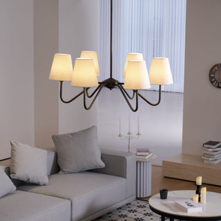 Aurvarira Lustre Classique Noir en Tissu Lumos