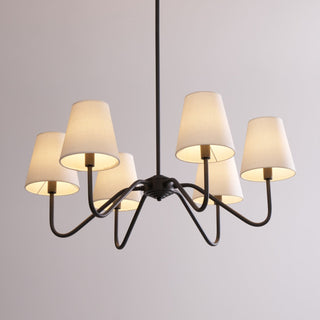Aurvarira Lustre Classique Noir en Tissu Lumos