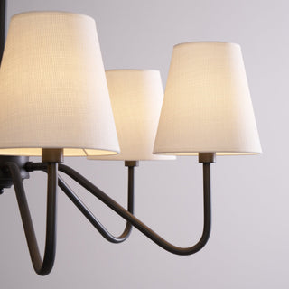 Aurvarira Lustre Classique Noir en Tissu Lumos