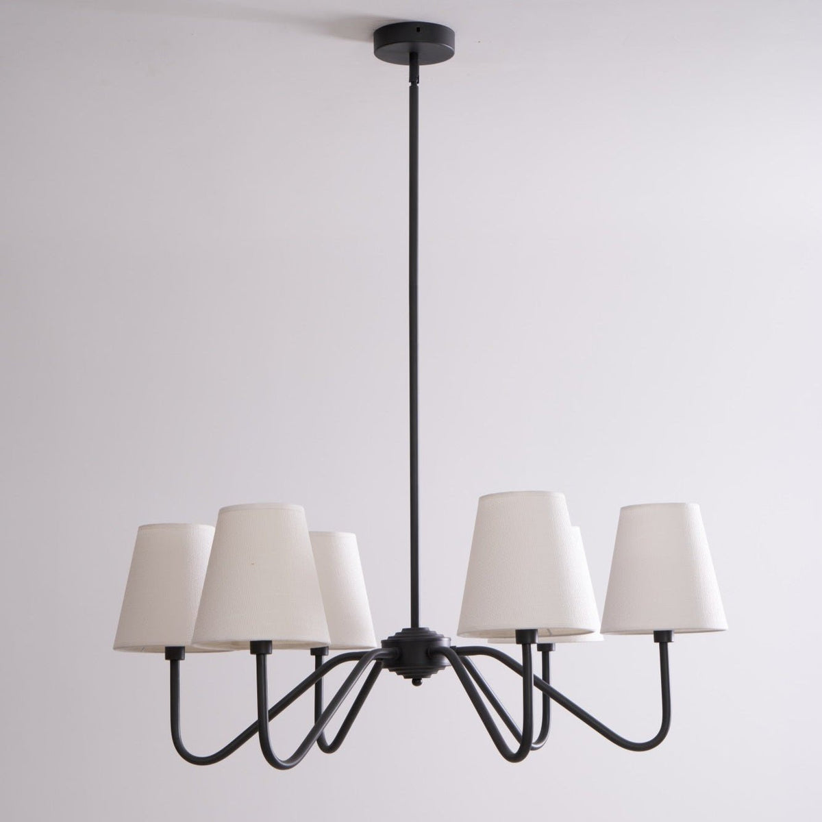 Delaine Lustre Classique Noir en Tissu Lumos