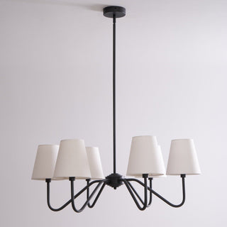 Aurvarira Lustre Classique Noir en Tissu Lumos