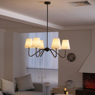 Aurvarira Lustre Classique Noir en Tissu Lumos