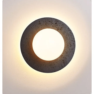 Otto Plafonnier Travertin Noir Globe